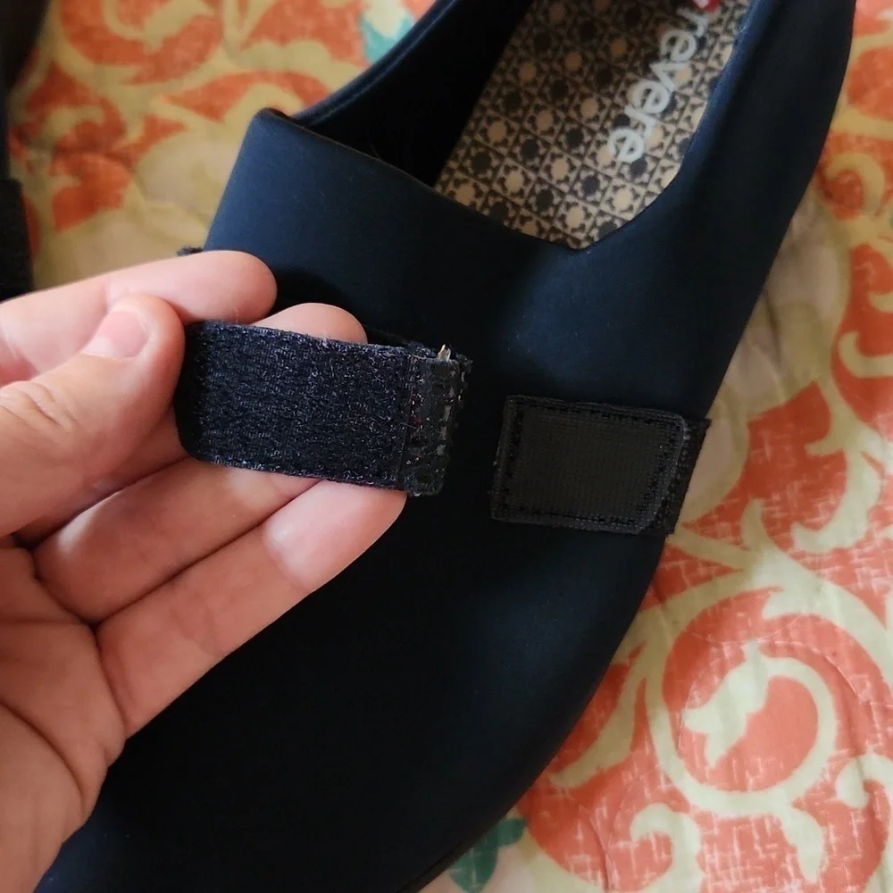 REVERE Genoa navy blue stretch loafers‎ size 8